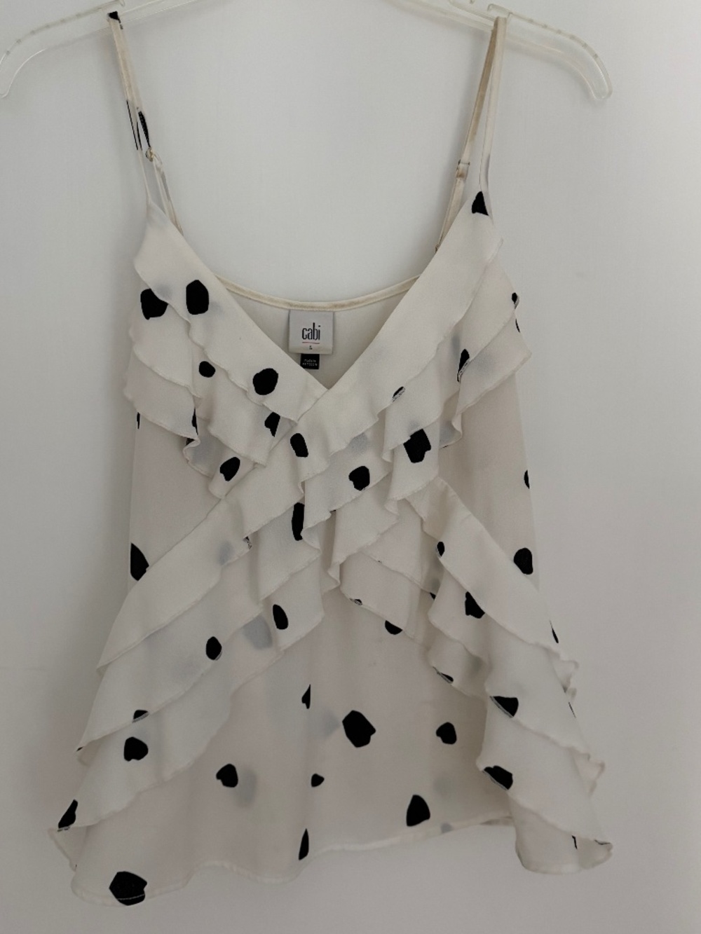 Black & white with ruffles - classy tank